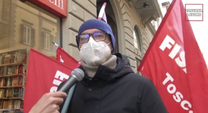 Bnl, sciopero e presidio a Firenze contro il piano industriale (video)