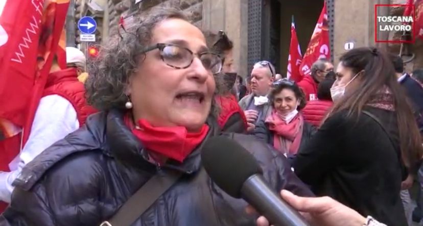 Clausola sociale negli appalti, il presidio regionale a Firenze (video)